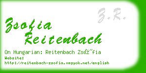 zsofia reitenbach business card